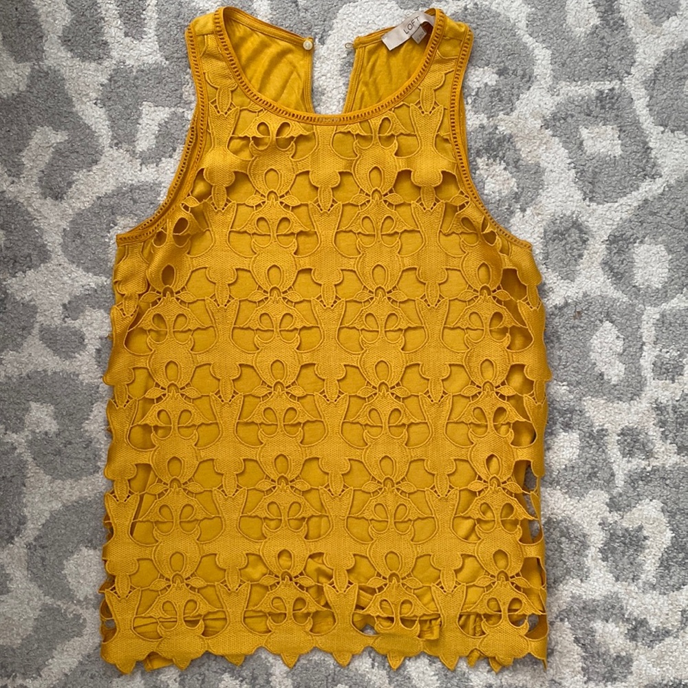 Loft lace overlay tank
